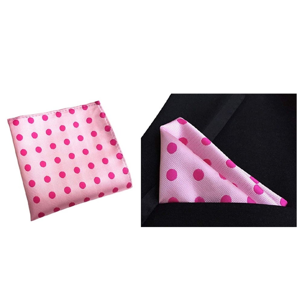 Mens 11pc Polka Dot Pocket Square Handkerchief - Picture 7 of 7